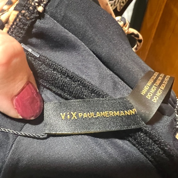 VIX Paula Hermanny Leopard Corset Crop Top D Cup NWT Lace Up Back - Picture 8 of 11